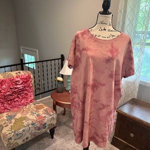 Tie dye shift dress